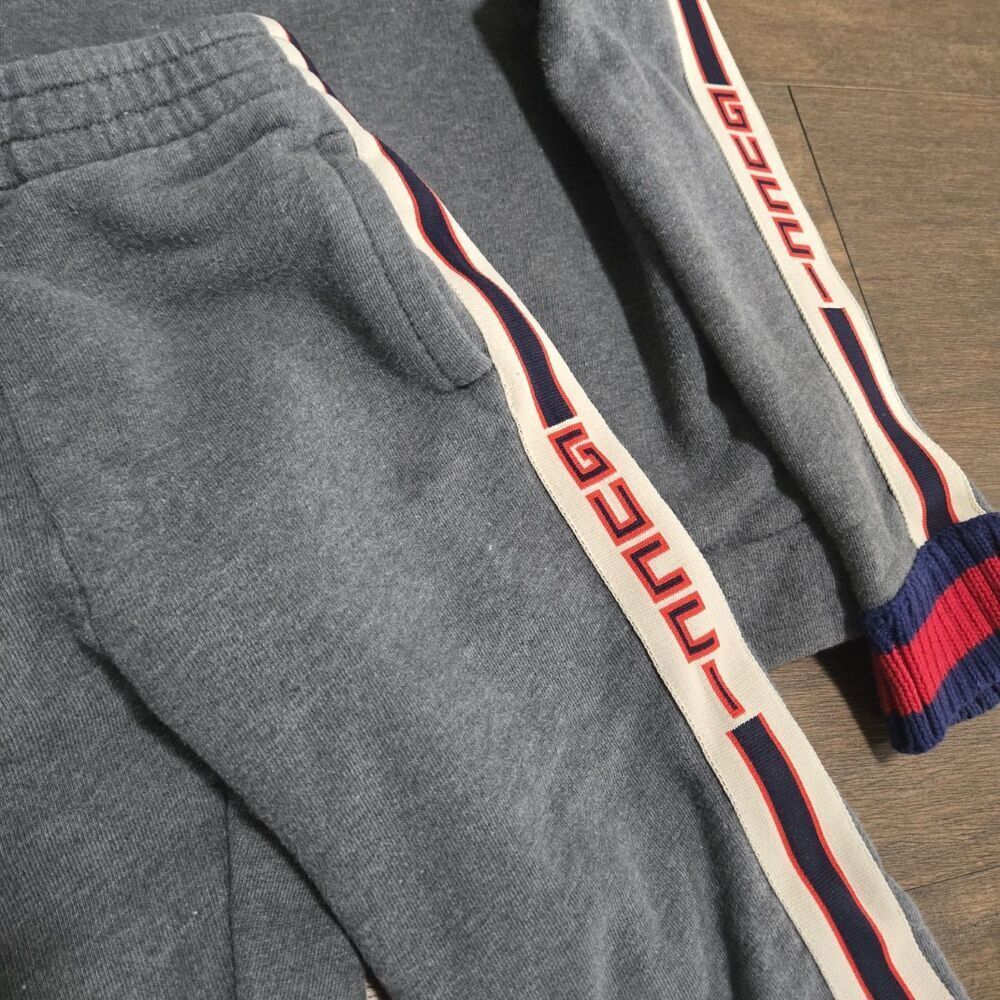 Gucci Logo Boys Tracksuit Set Oufit Size 6 - Picture 3 of 13